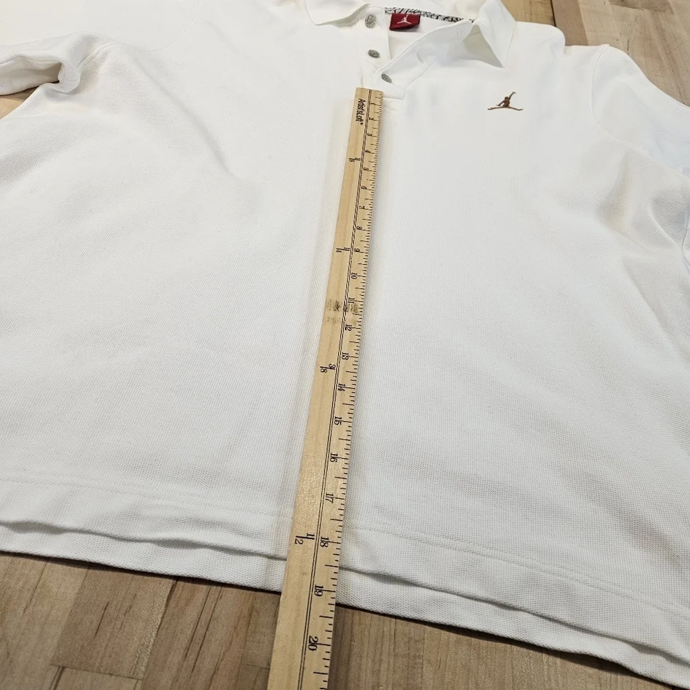 Rare Classic  Authentic Air Jordan Jump Man Whire Polo Shirt X-LARGE